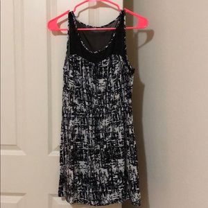 black and white dress